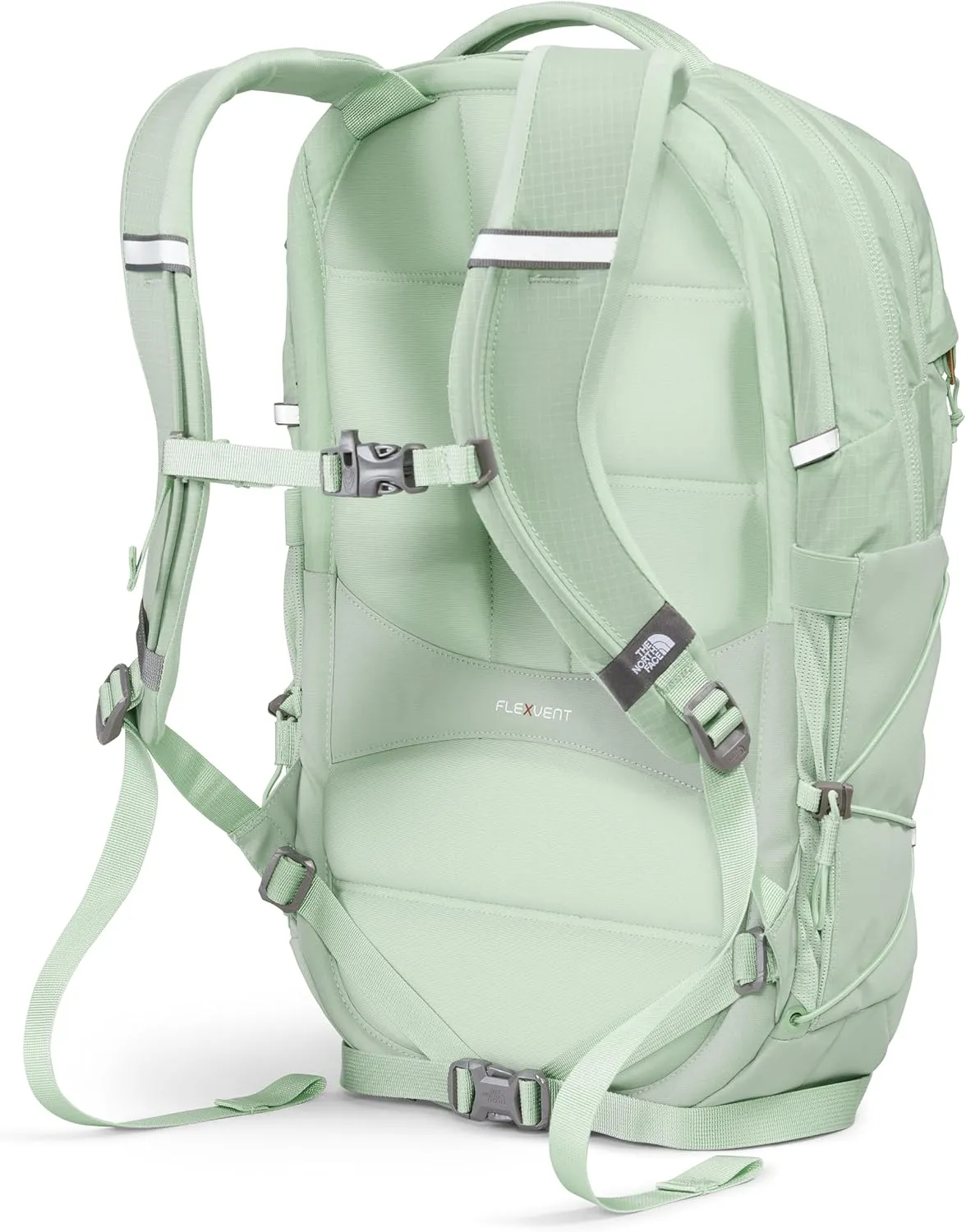 THE NORTH FACE Women's Borealis Luxe Commuter Laptop Backpack, Misty Sage/Burnt Coral Metallic, One Size