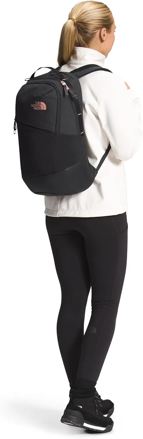 THE NORTH FACE Women's Isabella 3.0 Backpack - PFAS Free, TNF Black Light Heather/Burnt Coral Metallic-NPF, One Size