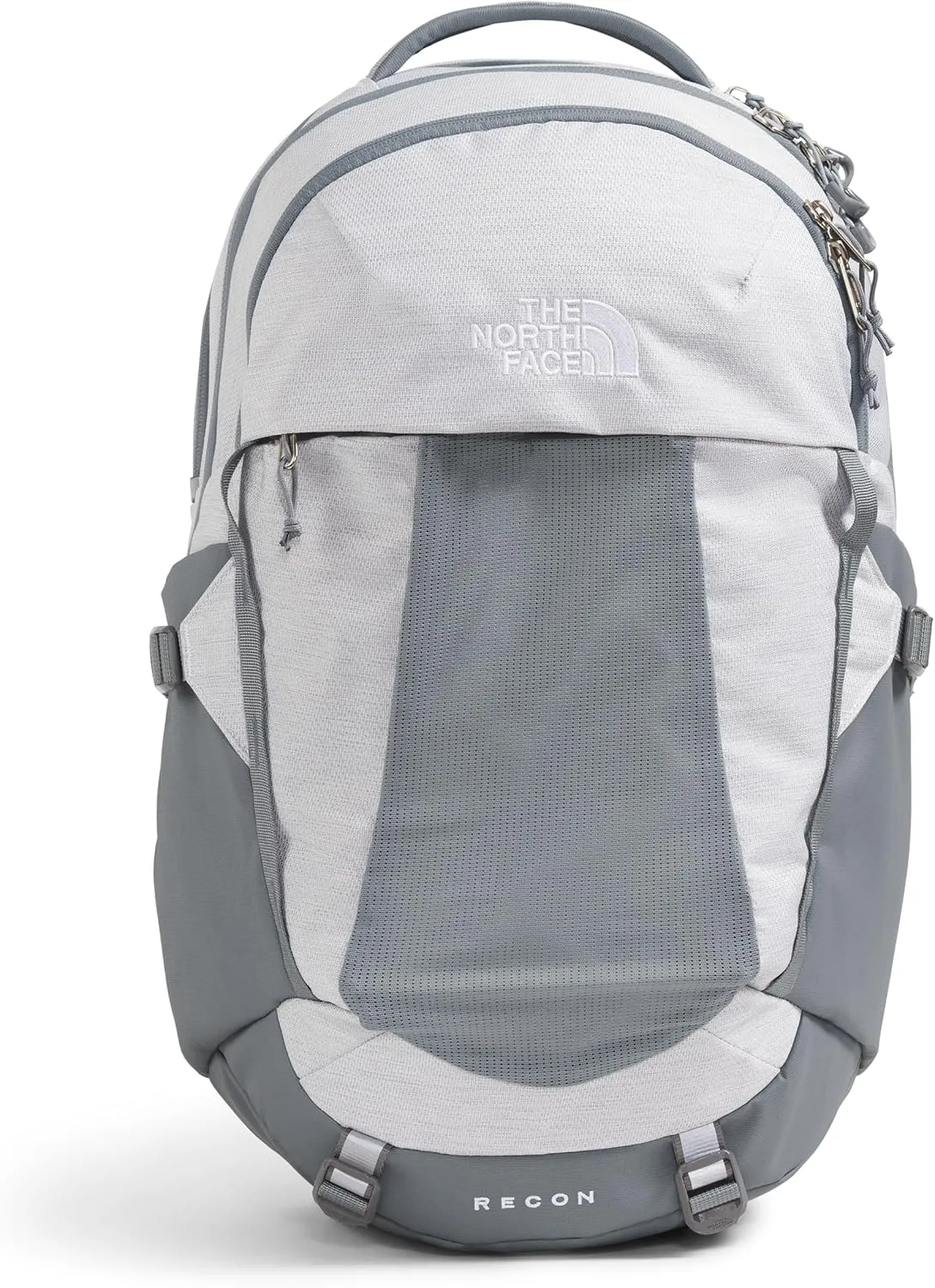 THE NORTH FACE Women's Recon Everyday Laptop Backpack - PFAS Free, TNF White Metallic Mélange/Mid Grey-NPF, One Size