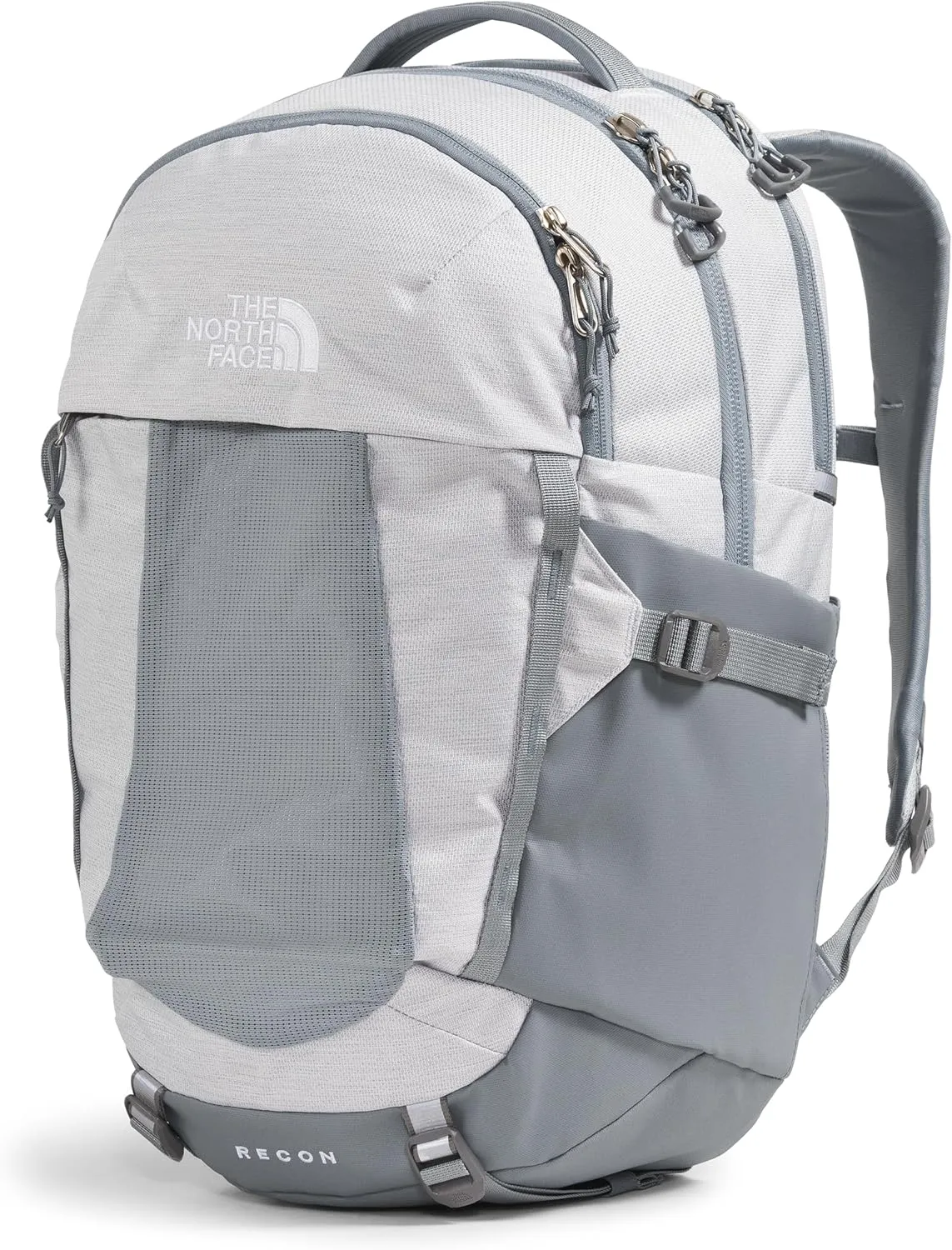 THE NORTH FACE Women's Recon Everyday Laptop Backpack - PFAS Free, TNF White Metallic Mélange/Mid Grey-NPF, One Size