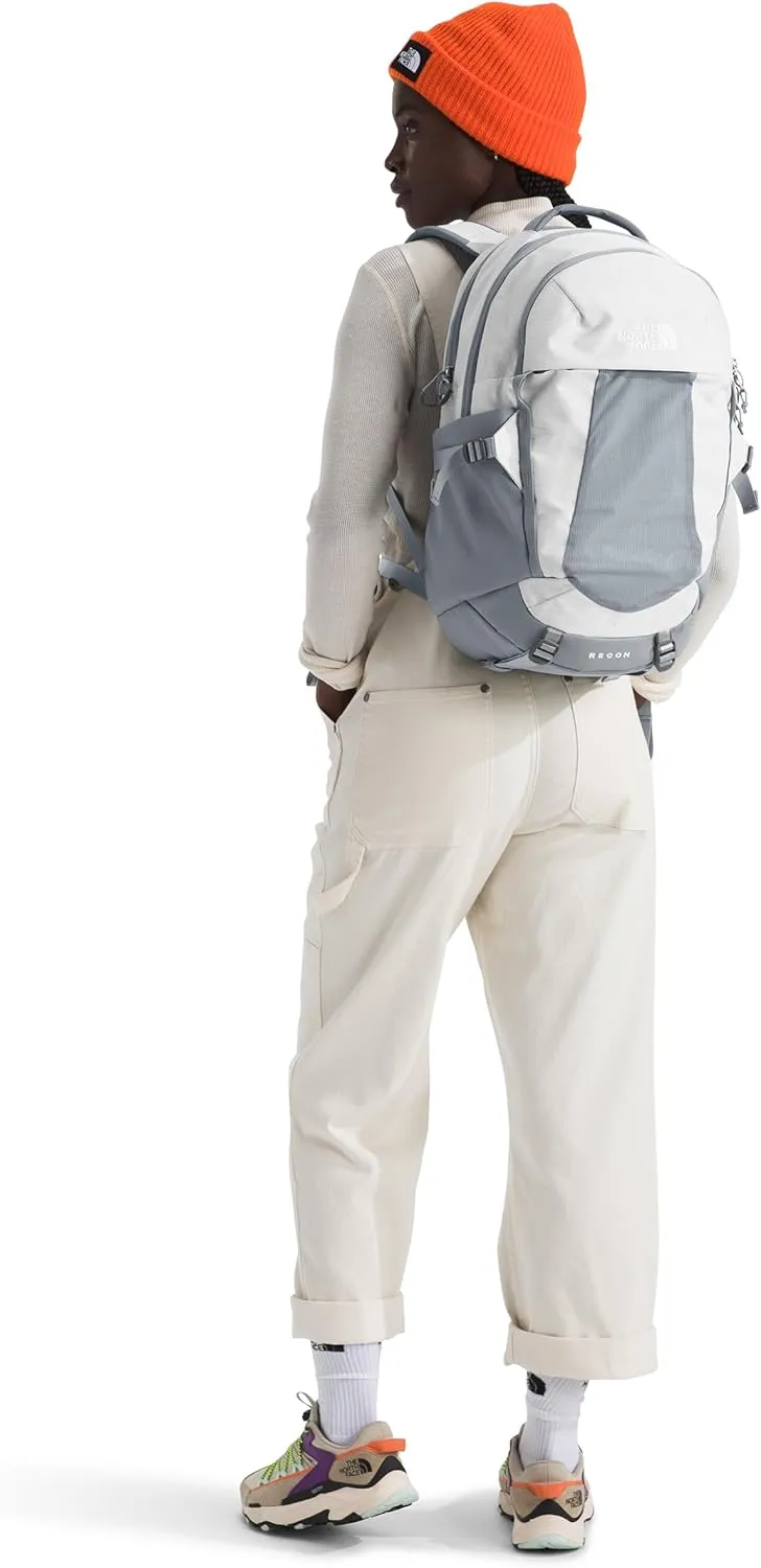 THE NORTH FACE Women's Recon Everyday Laptop Backpack - PFAS Free, TNF White Metallic Mélange/Mid Grey-NPF, One Size