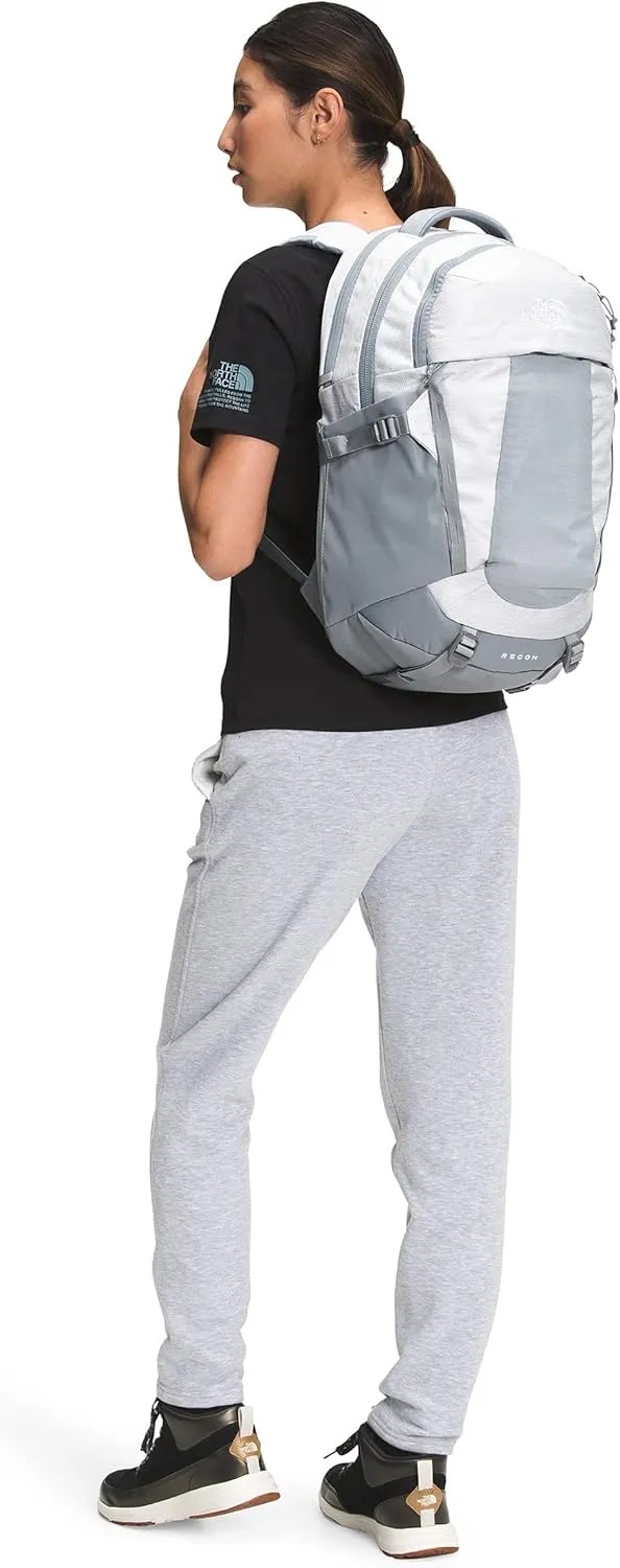 THE NORTH FACE Women's Recon Everyday Laptop Backpack, TNF White Metallic Mélange/Mid Grey, One Size