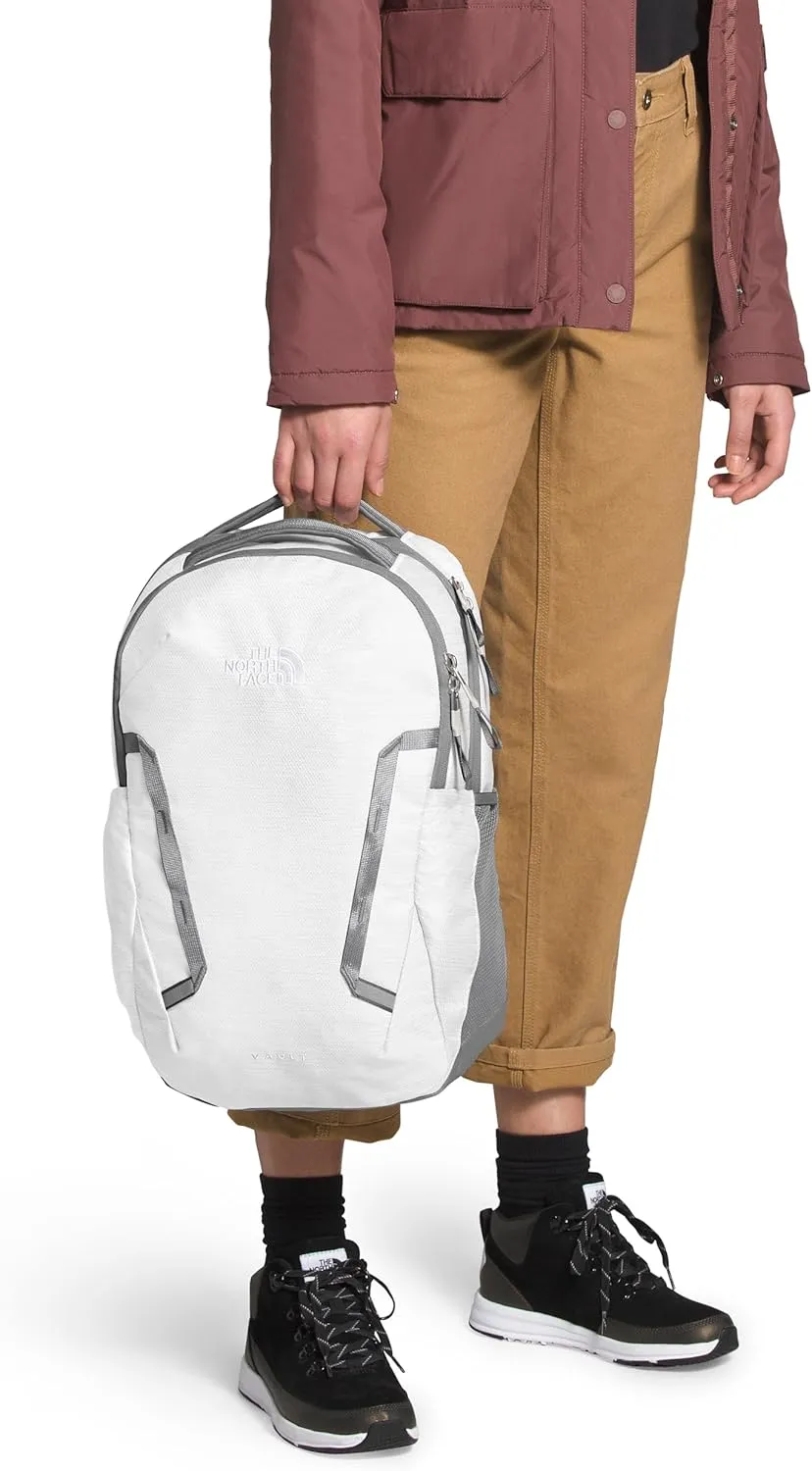 THE NORTH FACE Women's Vault Everyday Laptop Backpack - PFAS Free, TNF White Metallic Mélange/Mid Grey-NPF, One Size