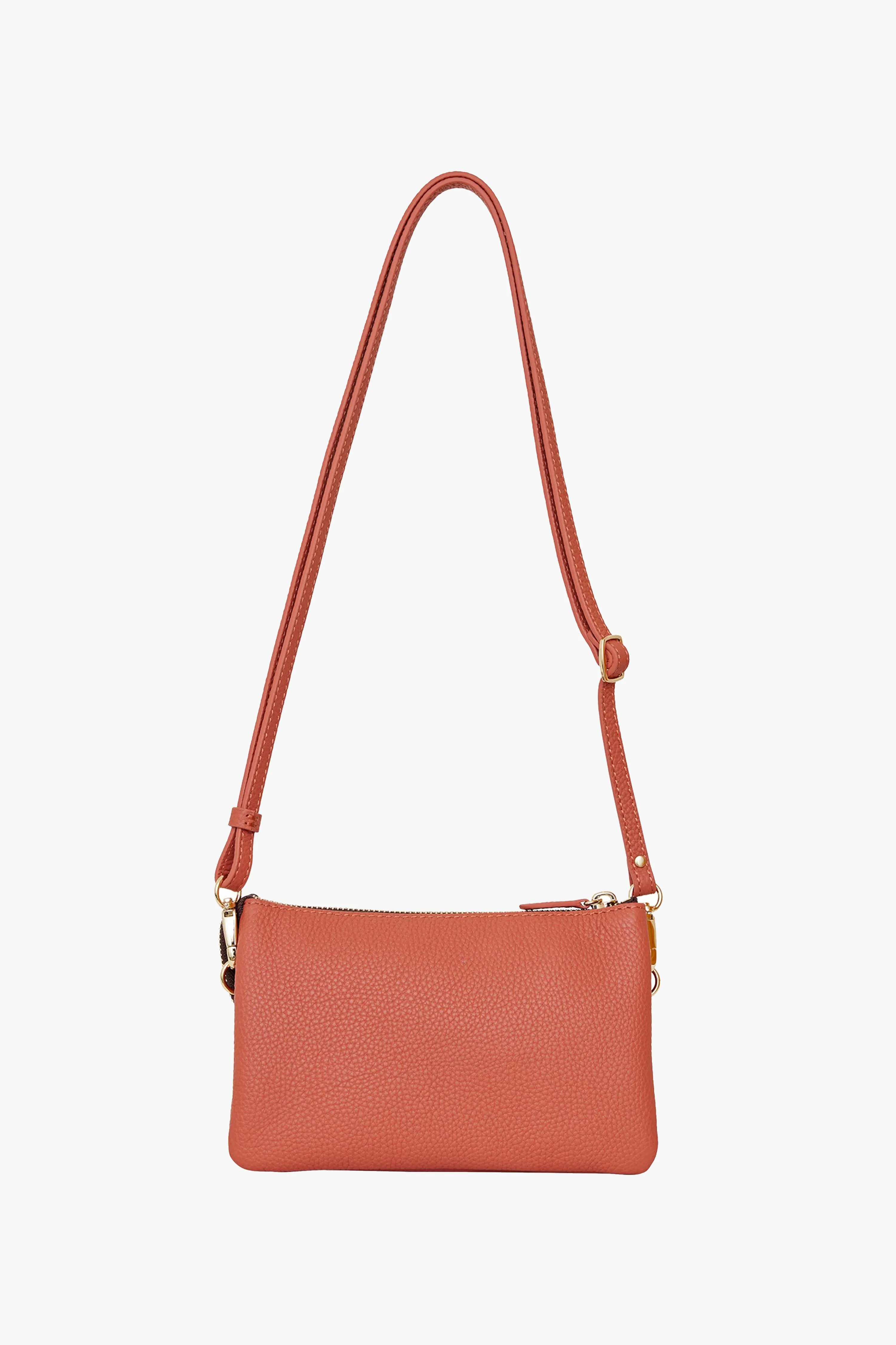 Tilly Multi Pocket Terracotta Crossbody Clutch