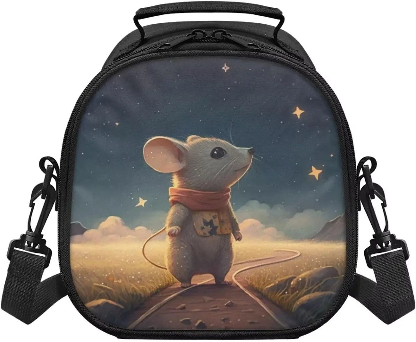 TODIYADDU Highway Rat Kids Lunch Bags for School Insulated Food Tote with Removable Shoulder Strap Retain Freshness Cooler Food Lunch Containers Suitable All Ages and Fresh Snacks
