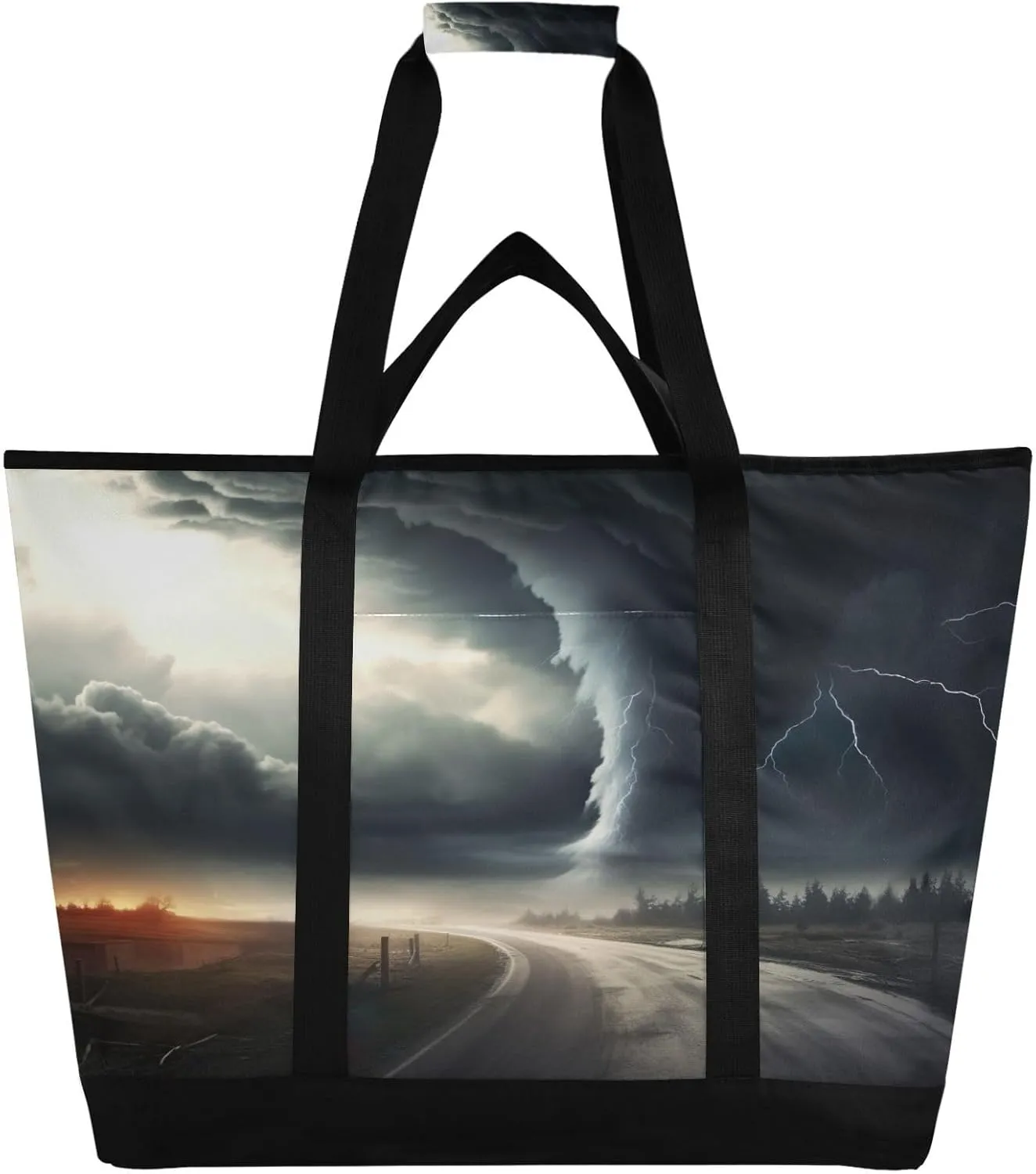 Tornado Reusable Insulated Lunchbox Cooler Bag, Leakproof Kitchen Grocery Bag Collapsible Portable Cooler Tote Bag for Picnic, Camping, Office, Travel