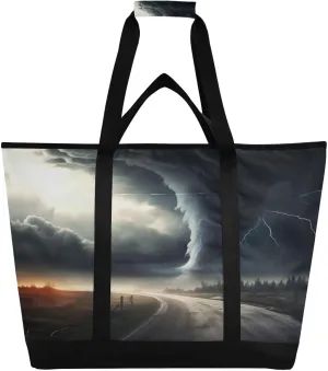 Tornado Reusable Insulated Lunchbox Cooler Bag, Leakproof Kitchen Grocery Bag Collapsible Portable Cooler Tote Bag for Picnic, Camping, Office, Travel