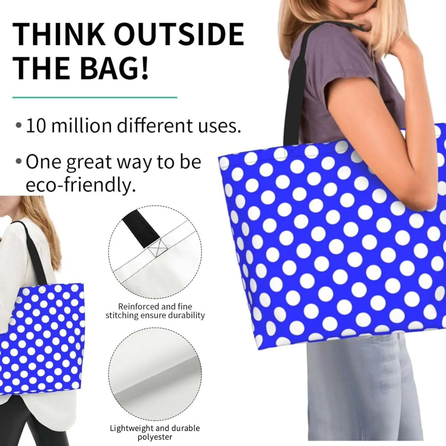 Tote Bag Beach Bag for Women Reusable Grocery Large Shopping Shoulder Bag Travel Handbag