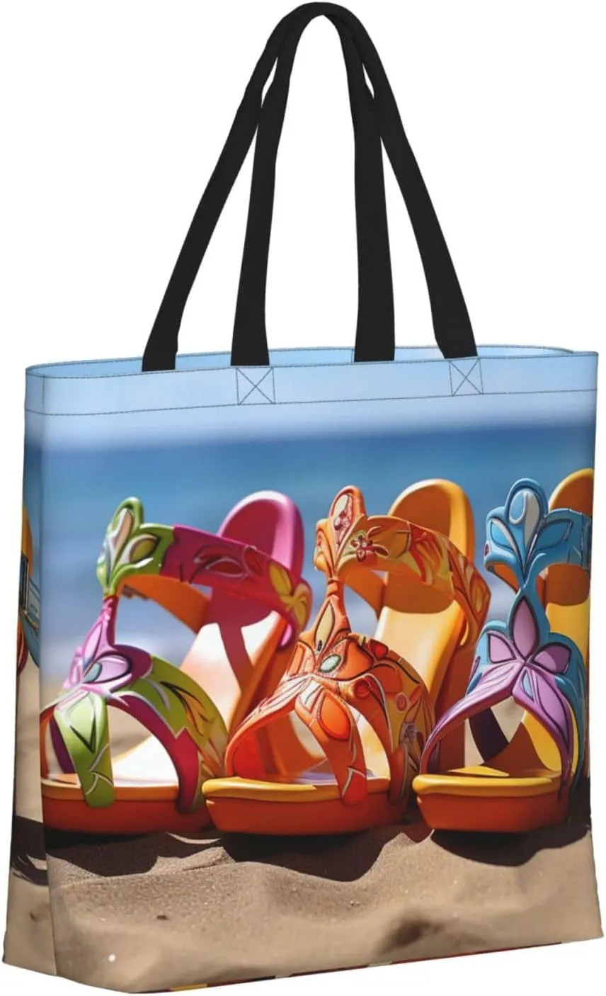 Tote Bag for Women Colorful Star Shoulder Bag with Zipper Handbag Large Capacity Reusable Grocery Bag