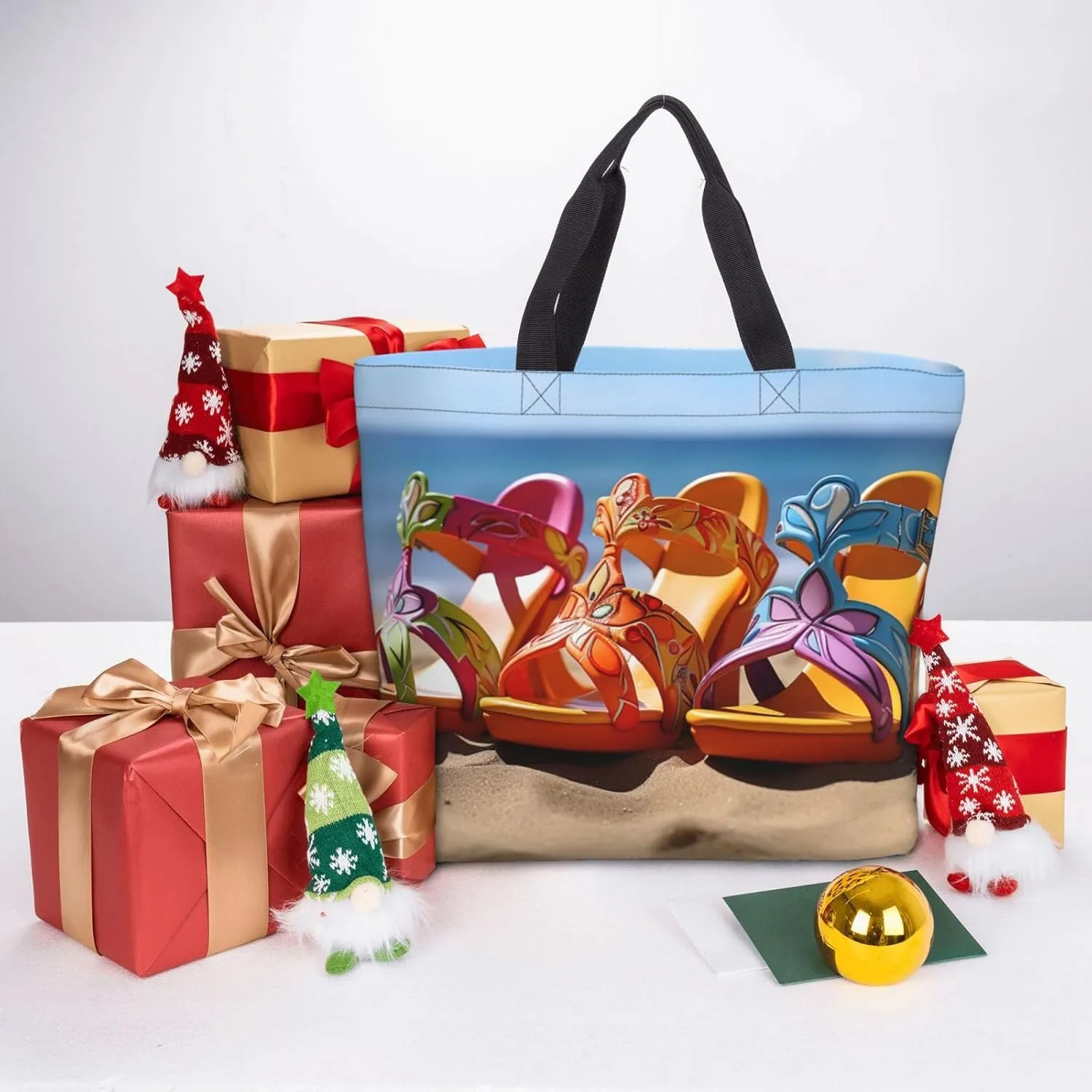 Tote Bag for Women Colorful Star Shoulder Bag with Zipper Handbag Large Capacity Reusable Grocery Bag