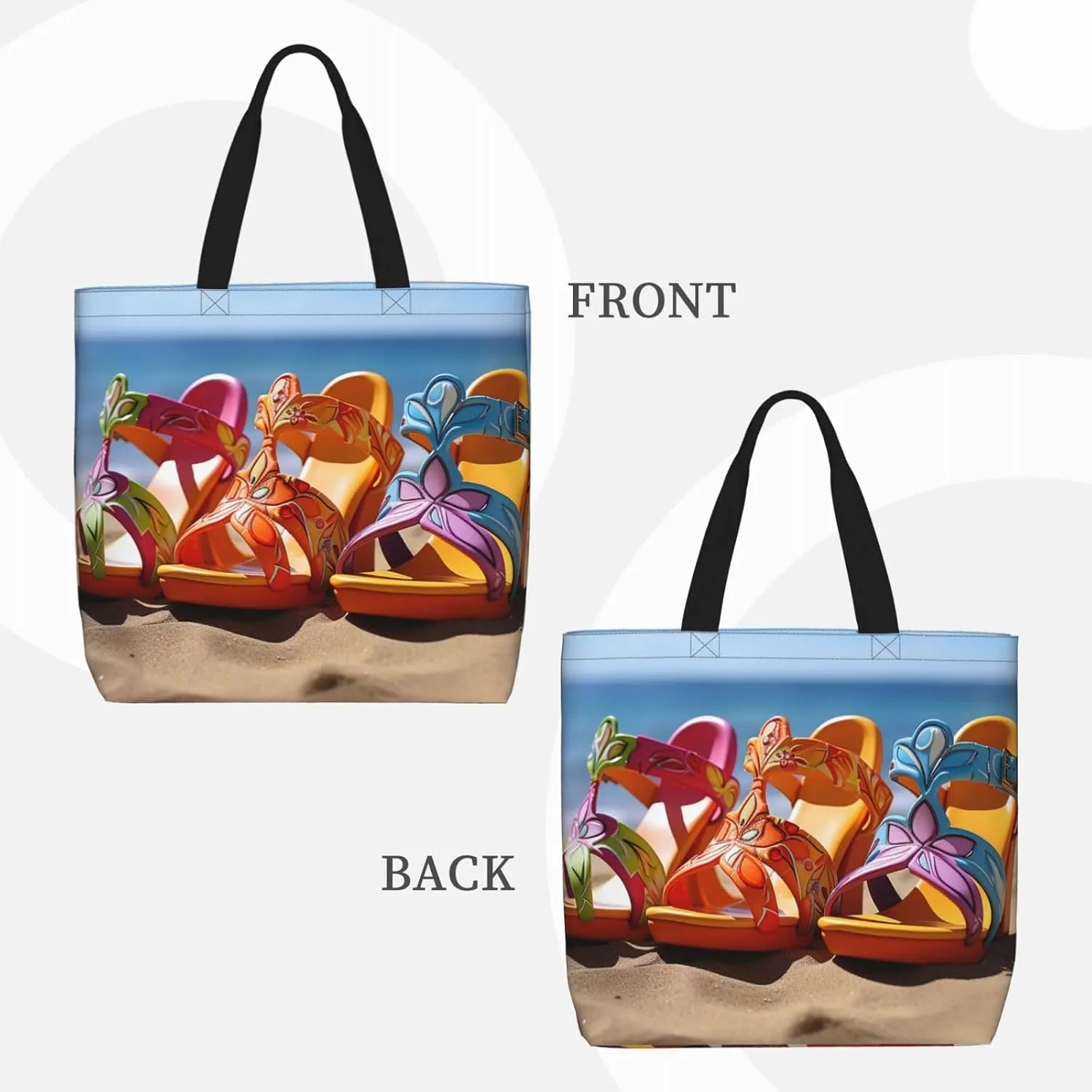 Tote Bag for Women Colorful Star Shoulder Bag with Zipper Handbag Large Capacity Reusable Grocery Bag