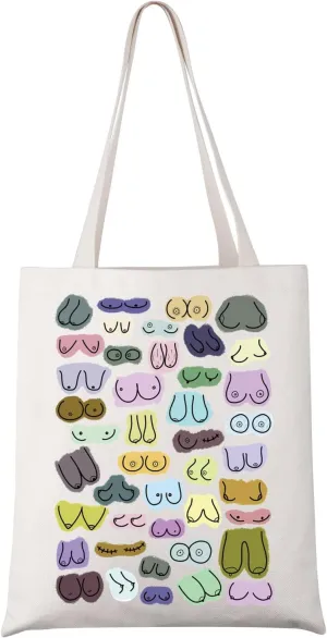 UJIMS The Breast Boobies Inspired Gift Boobs Tote Bag Boobs Lover Gifts for Women Feminist Gift Boobies Gift