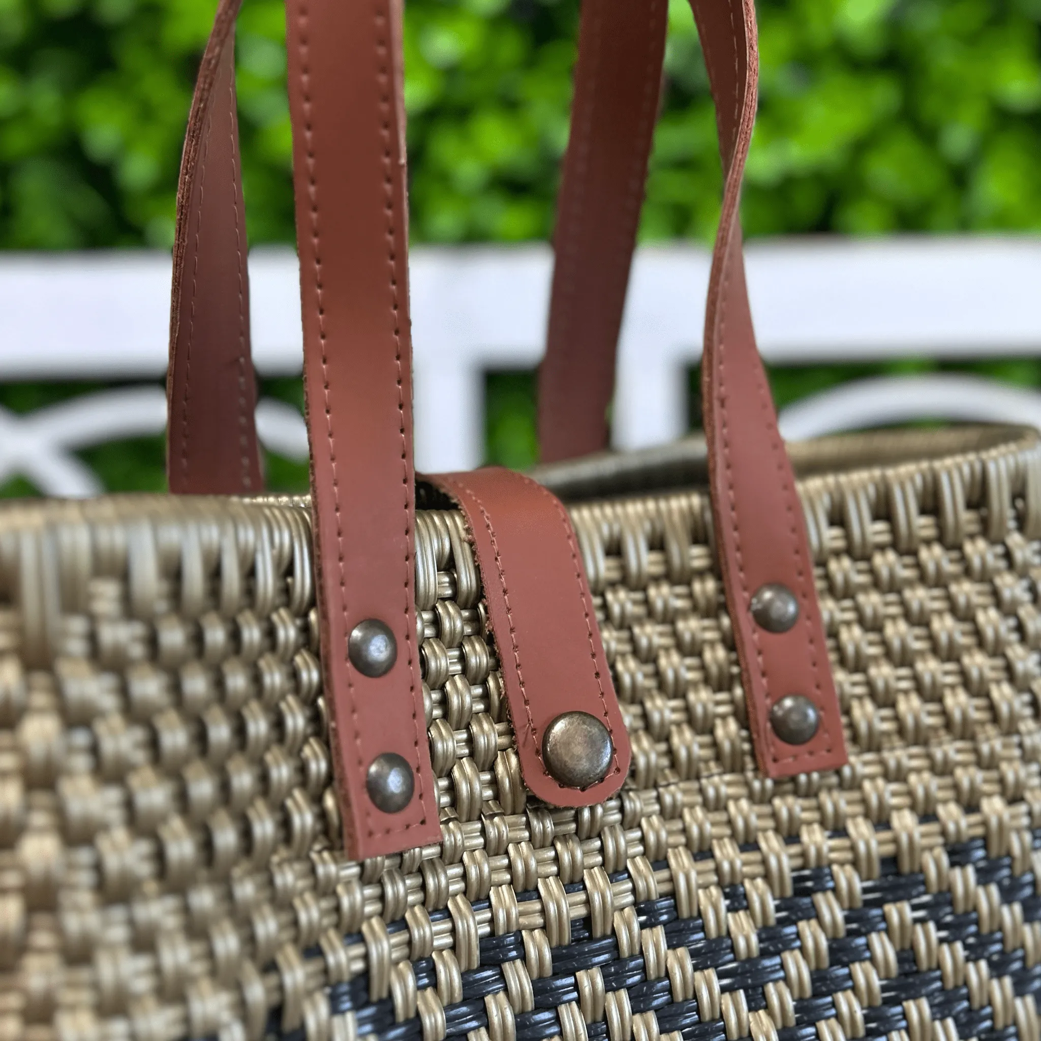 Upcycled Handwoven SM Tejana Handbag - Silver