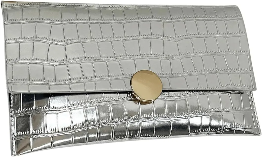 Verdusa Women's Clutch Evening Bags Metallic Purses Envelope Handbags