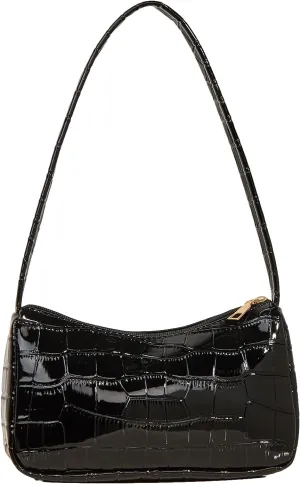 Verdusa Women's Metallic Shoulder Bag PU Leather Handbag Top Handle Purse