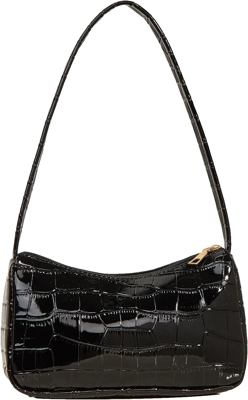 Verdusa Women's Metallic Shoulder Bag PU Leather Handbag Top Handle Purse