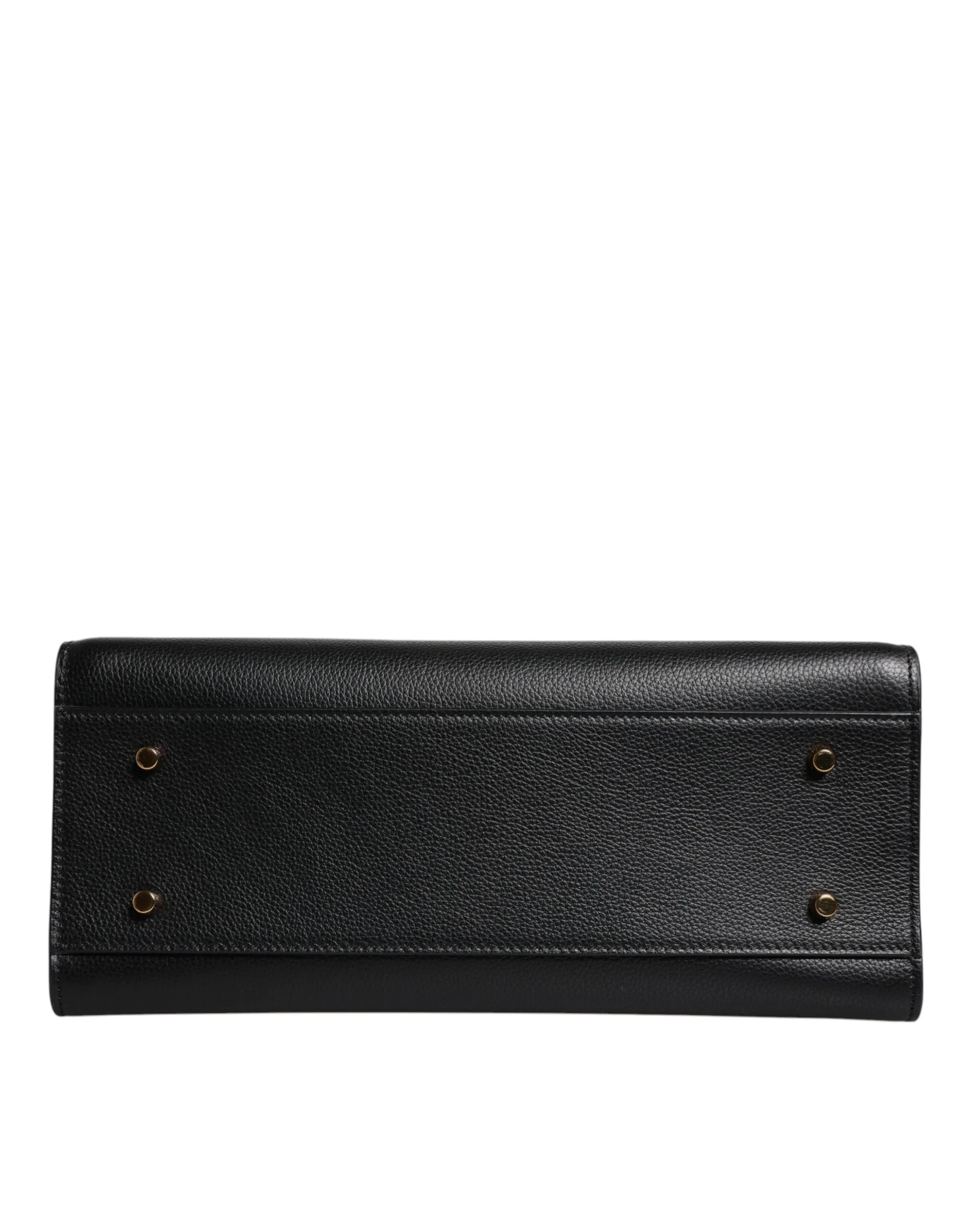 Versace Black Leather Large Top Handle Shoulder Crossbody Bag