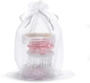 Volanic 100PCS 6X9 Inch (17X23 CM) Sheer Drawstring Organza Gift Bag Jewelry Pouch Party Wedding Favor Candy Mini Bottle Samples Display Bags