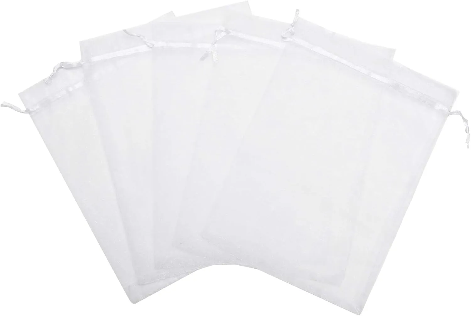 Volanic 100PCS 6X9 Inch (17X23 CM) Sheer Drawstring Organza Gift Bag Jewelry Pouch Party Wedding Favor Candy Mini Bottle Samples Display Bags