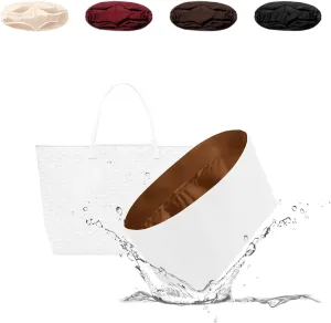 Waterproof Tote Organizer Insert, Lightweight Bag Shaper Compatible with Saint Louis PM, Waterproof Dupontpaper Surface and Silky Satin Lining (Gold, ST-Louis PM)