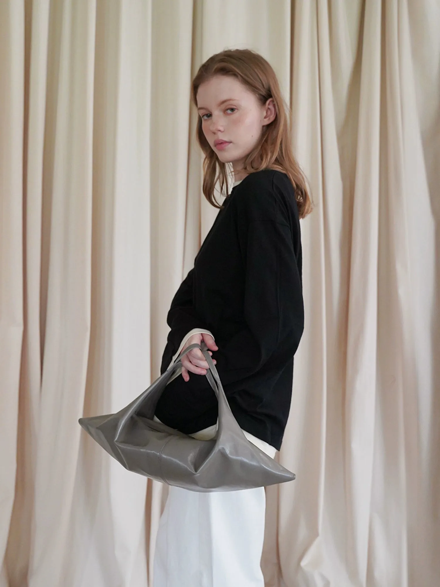 Waxed Cowhide Origami Crossbody Bag