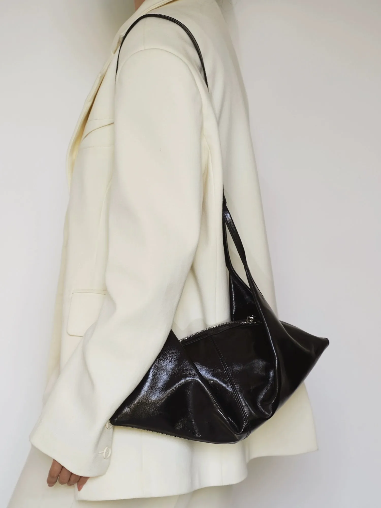 Waxed Cowhide Origami Crossbody Bag