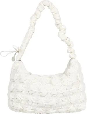 weiwei Quilted Puffer Tote Bag Crossbody Bags for Women Large Nylon Puffy Quilted Purse Carryall Hobo Tote Cloud Shoulder Bag