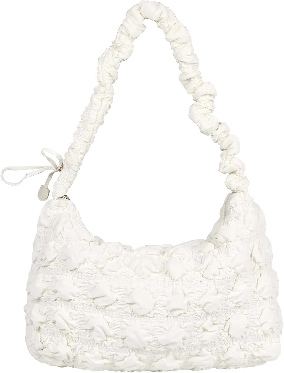 weiwei Quilted Puffer Tote Bag Crossbody Bags for Women Large Nylon Puffy Quilted Purse Carryall Hobo Tote Cloud Shoulder Bag