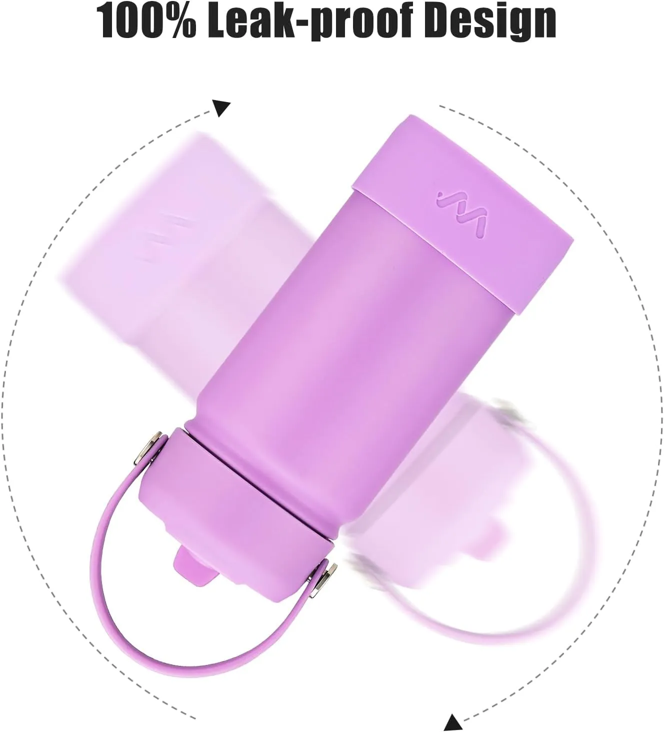 WEREWOLVES 14oz Kids Water Bottle with Straw Lid, Shoulder Strap and Boot - Insulated Stainless Steel, Reusable Leakproof Metal Water Bottles for School (Lilac, 14 oz)