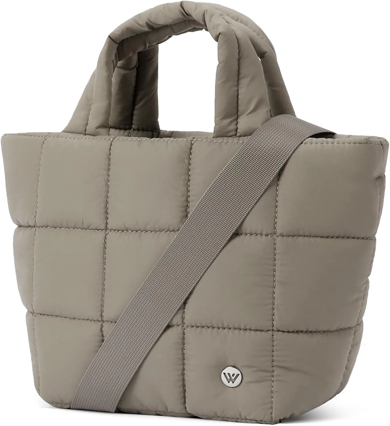 WESTBRONCO Small Puffer Bag Quilted Crossbody Bags for Women Puffy Purse Nylon Shoulder Handbag with Adjustable Strap