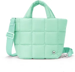 WESTBRONCO Small Puffer Bag Quilted Crossbody Bags for Women Puffy Purse Nylon Shoulder Handbag with Adjustable Strap