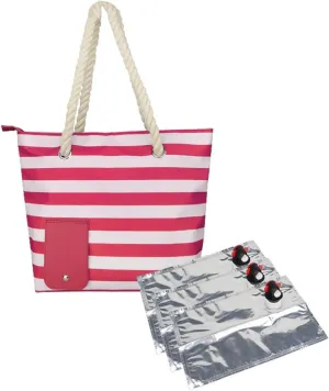 Wine Tote With Drink Dispenser, Leakproof & Insulated & Padded Versatile Cooler Bag for Travel, Beach, Travel, Picnic, Camping, Gift for Wine Lovers (Red)