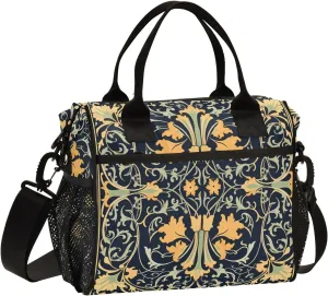 Women Cooler Bags Lunch Bag Reusable Insulated Lunch Bags Arabian Arabic Pattern 3 Crossbody with Shoulder Strap Adults Small