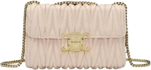 Women Small Quilted Crossbody Bags Stylish Designer Evening Bag Clutch Purses and Handbags with Chain Shoulder Strap