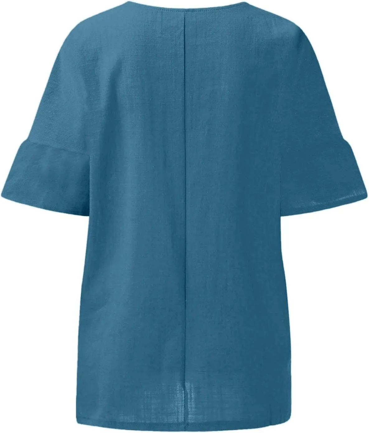 Women's Button Down Shirts Solid Long Sleeve Cotton Linen Summer Casual Soft Blouse Top Loose Fit Tops