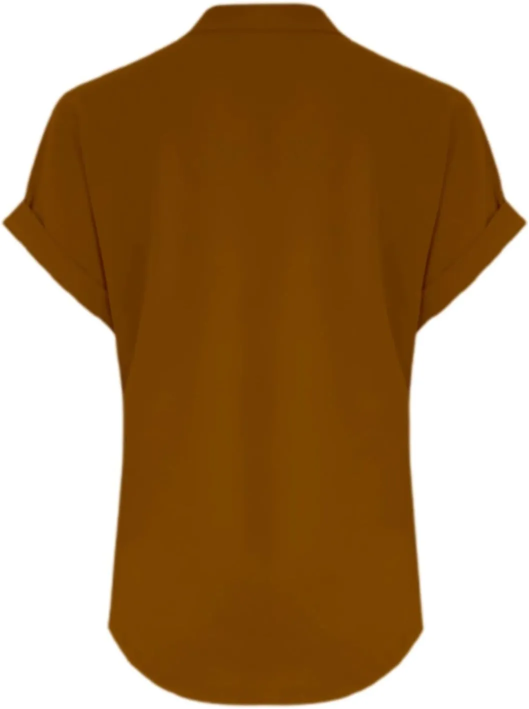 Women's Fashion Short Sleeve Linen Tops Notched V Neck Button Down Tunic Blouses Summer Casual Business Casual Tops