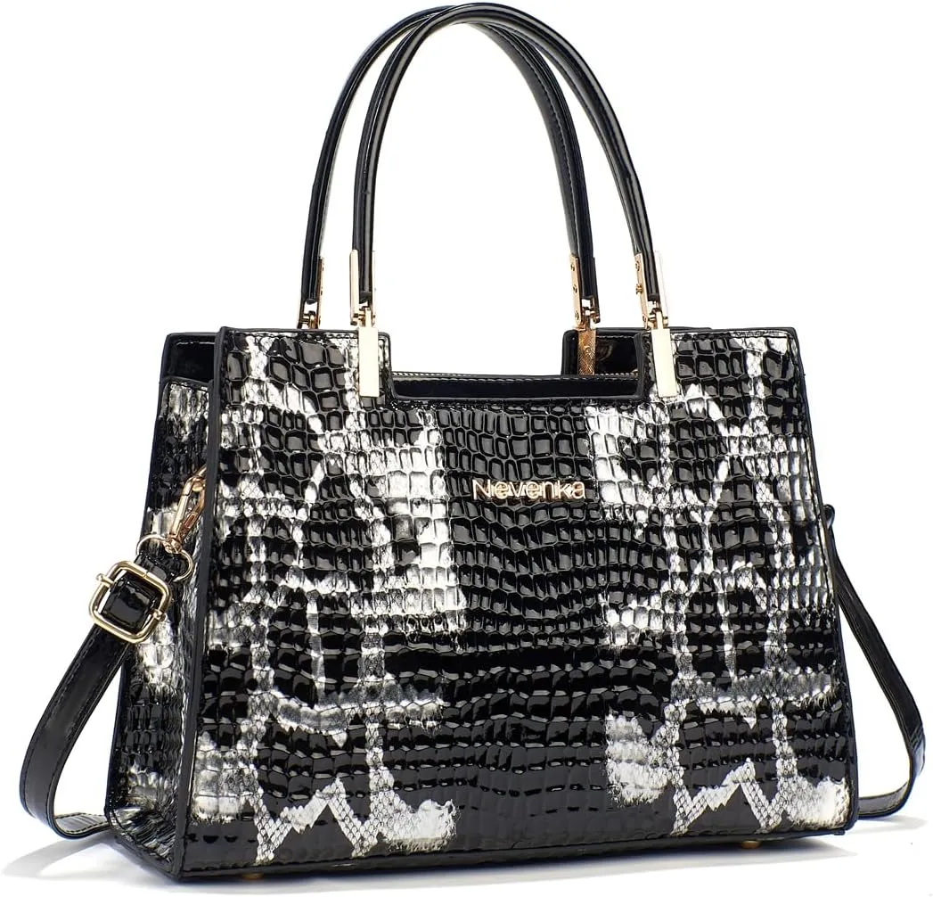 Women's Handbag Crocodile Embossed Pattern Top-Handle Shoulder Bag