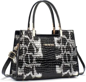 Women's Handbag Crocodile Embossed Pattern Top-Handle Shoulder Bag