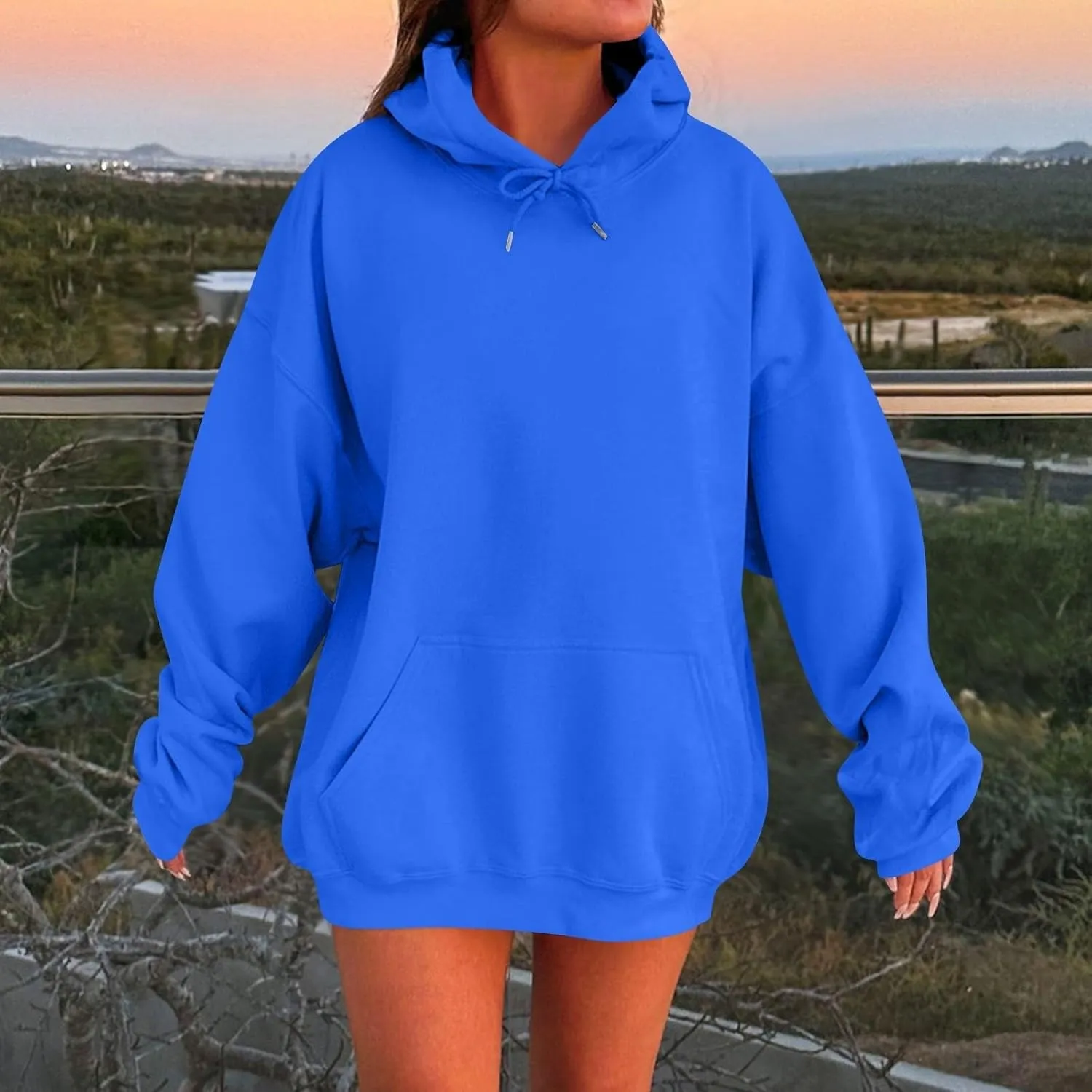 Women's Oversized Hoodie Pullover Streetwear Hip Hop Athletic Sweatshirts Casual Comfy Loose Shirt Tops with Pockets