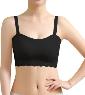 Womens Sports Bras Shoulder Straps Two Wear Gathering Underwear Bra Breast Cover Cup Large Size Super Push