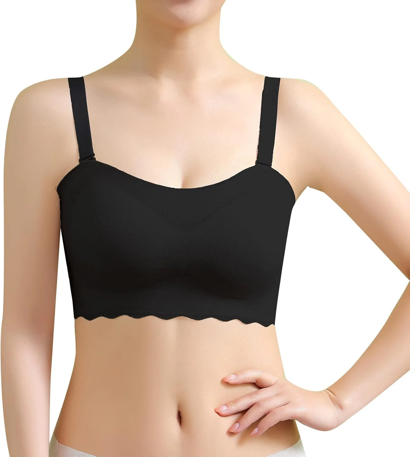 Womens Sports Bras Shoulder Straps Two Wear Gathering Underwear Bra Breast Cover Cup Large Size Super Push