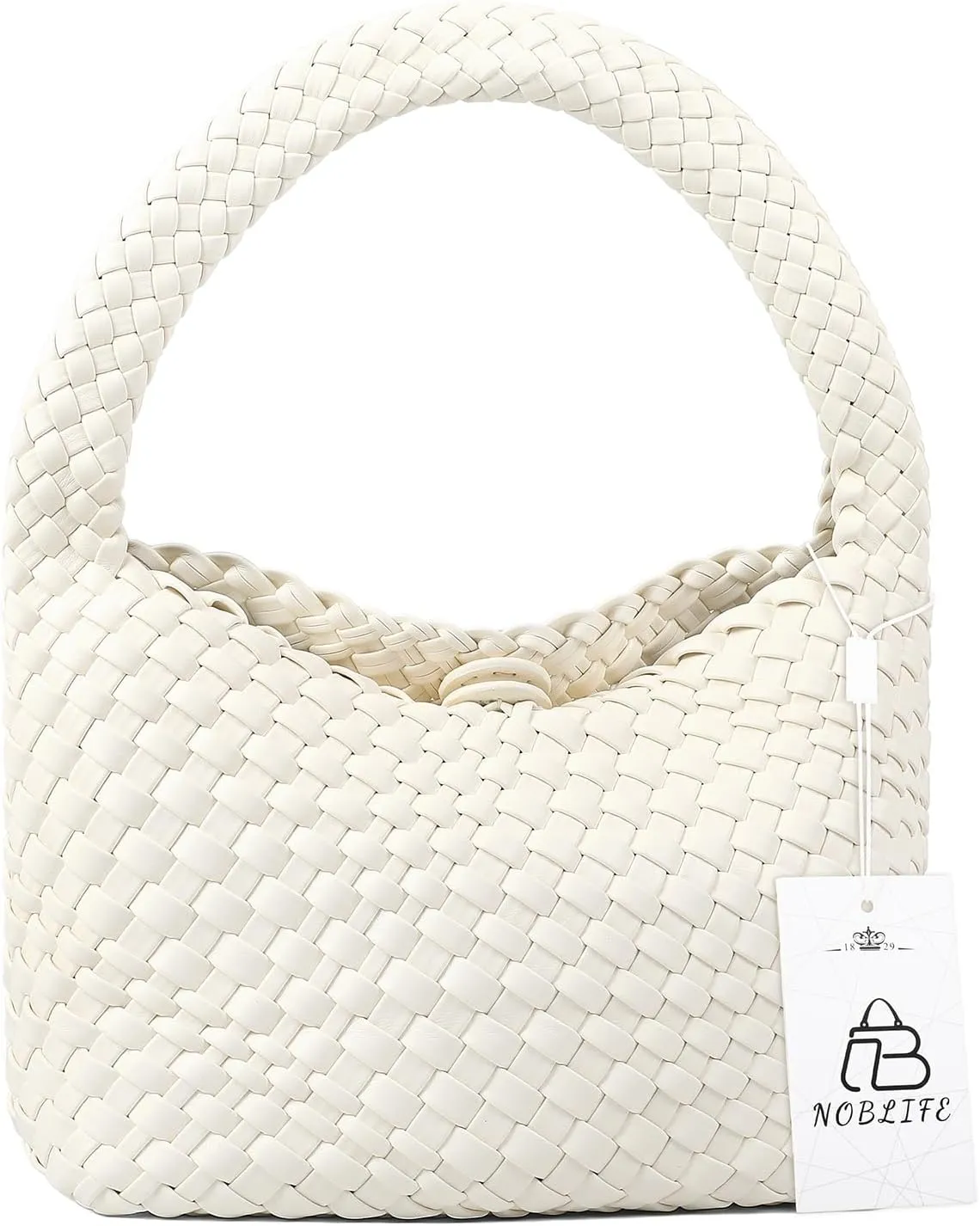 Woven Bag for Women, Small Vegan Leather Summer Beach Purse, and Travel Handbags Ladies' Retro Chic Shoulder Bags