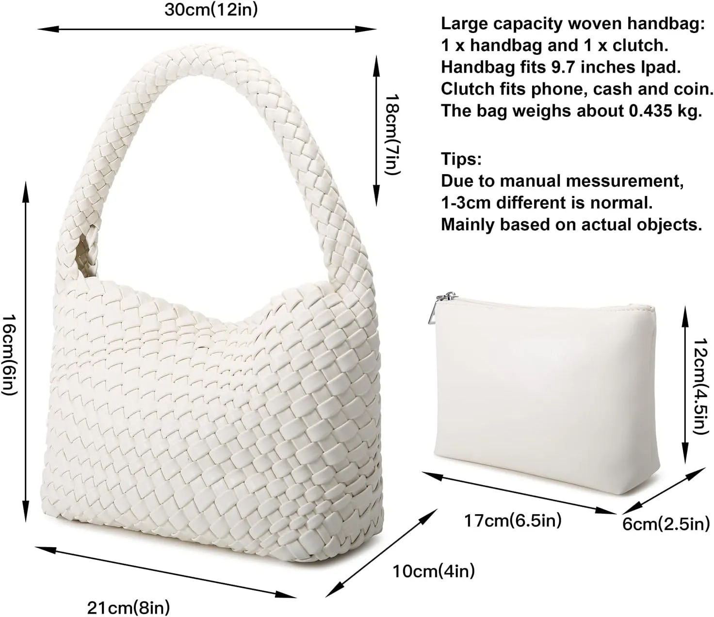 Woven Bag for Women, Small Vegan Leather Summer Beach Purse, and Travel Handbags Ladies' Retro Chic Shoulder Bags