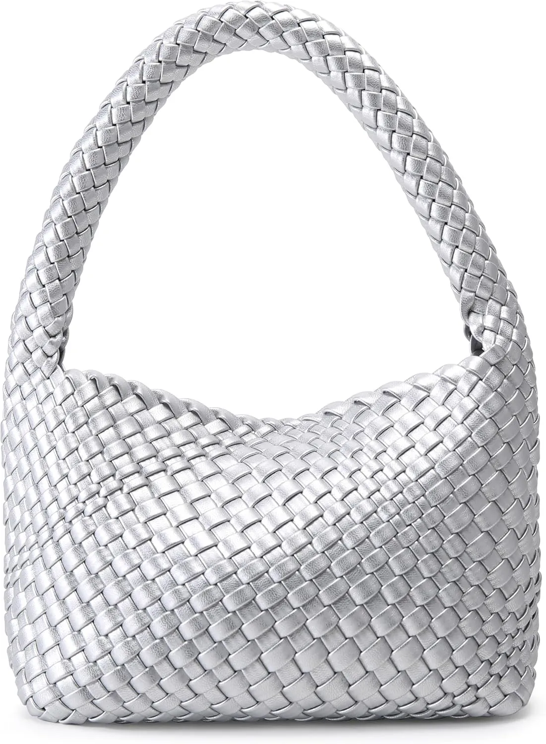 Woven Bag for Women, Small Vegan Leather Summer Beach Purse, and Travel Handbags Ladies' Retro Chic Shoulder Bags