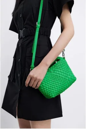 Woven Purse bag For Women, Small Crossbody Tote Bag with Detachable Shoulder Strap, Girls Top Handle Handbag