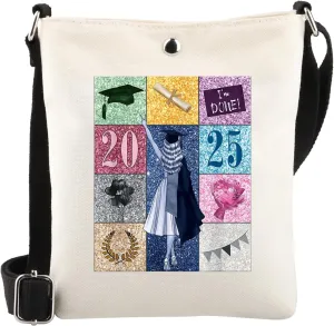 WSNANG Senior Graduation Gift for Her Senior 2025 Grad Tote Bag College Graduate Gifts 2025 Senior Graduate Shoulder Bag