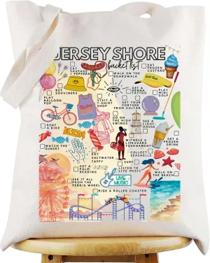 WZMPA Jersey Shore Travel Tote - Vacation Gift & Trip Souvenir Merchandise