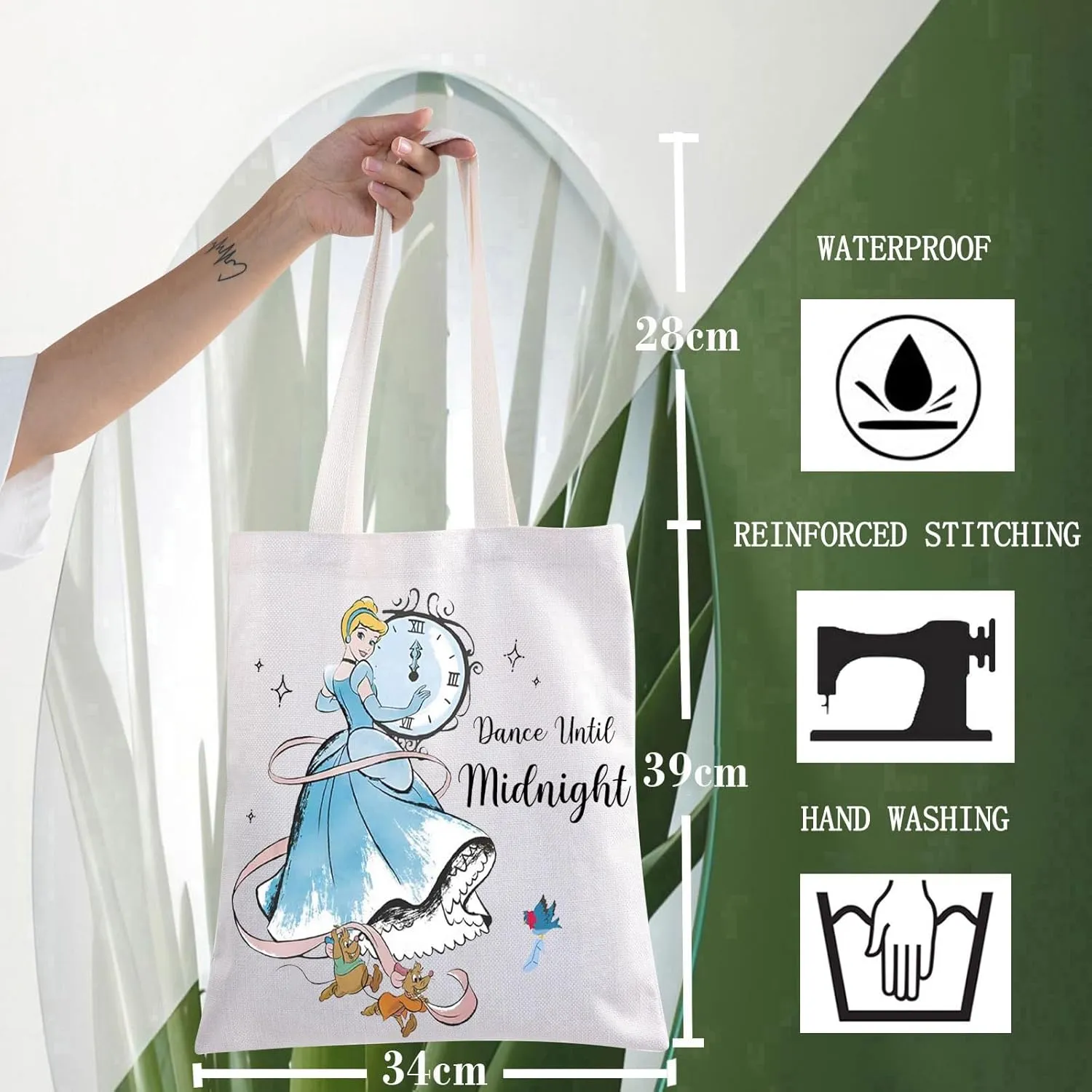 WZMPA Magical Princess Tote Bag Cartoon Rat Fans Gifts Dance Until Midnight Scullery Maid Shoulder Bag Fairy Tales Merch