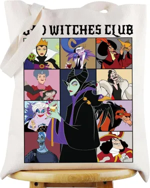 WZMPA Villains Tote Bag Yzma＆Evil Queen＆Jafar Fans Gift Bad Witches Club Ursula Shoulder Bag Villains Movie Merch
