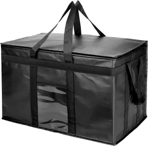 Yalin XXXL Large Insulated Cooler Bag, Styrofoam Cooler of Keep Food Hot or Cold, Reusable Double Zipper Food Delivery Bag for Grocery Shopping, 23" W x 15" H x 14" D